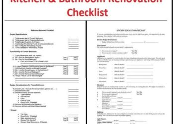 Kitchen and Bathroom Renovation Checklist - All in One Checklist ...